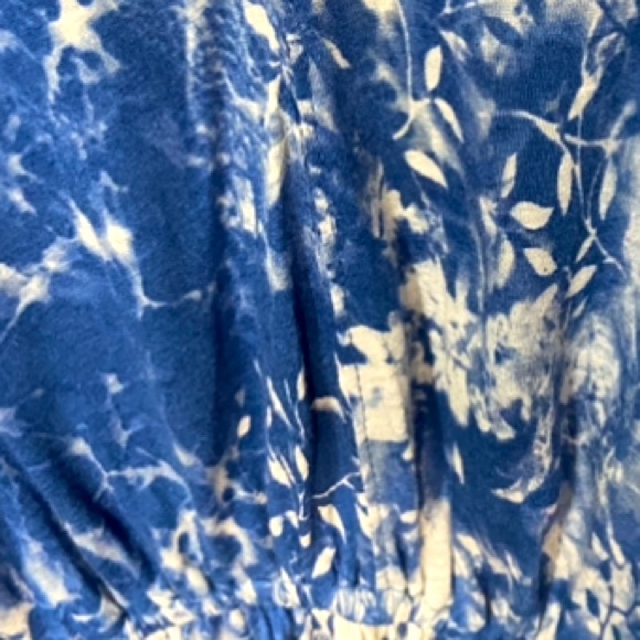 FREE PEOPLE Indigo Abracadabra Cold Shoulder Peplum Boho Style Top Size XS - Picture 6 of 7